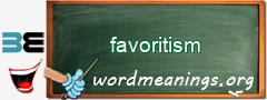 WordMeaning blackboard for favoritism